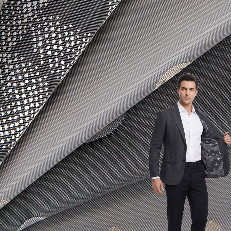 Fabraic Lining Jacquard Cumaiscthe poileistir Viscose