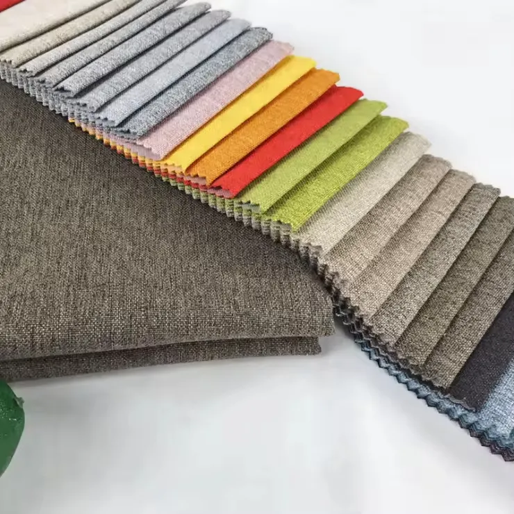 Fabraic upholstery línéadach bréige daite le snáth don tolg